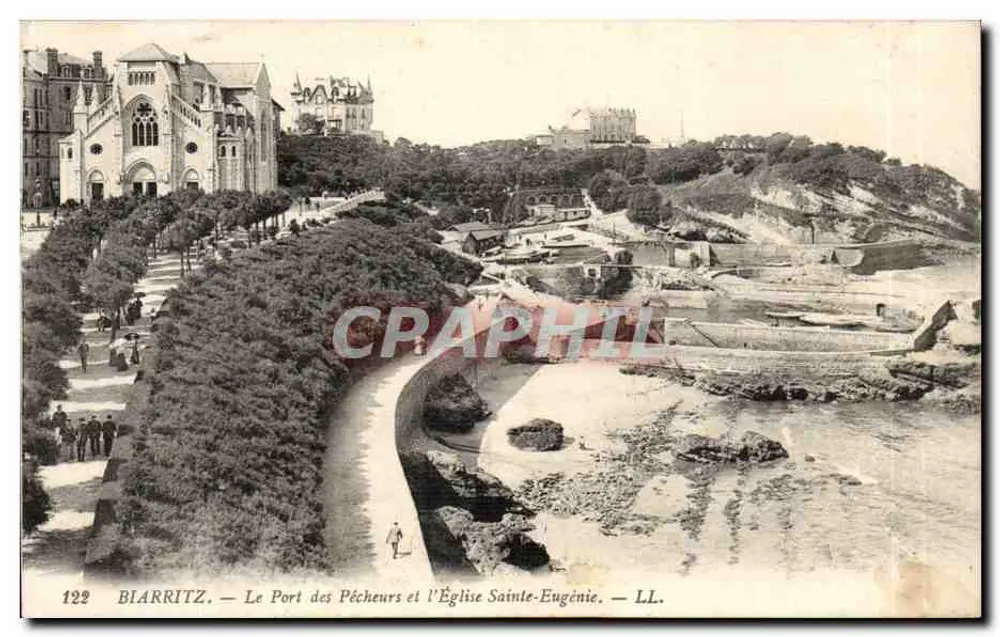 Biarritz — Der Hafen der Fischer und die Kirche Saint-Eugénie — LL. Nr. 122 - Vorderseite