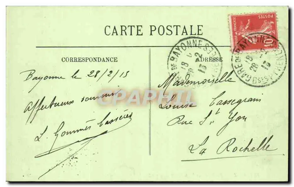 Biarritz — Der Hafen der Fischer und die Kirche Saint-Eugénie — LL. Nr. 122 - Rückseite