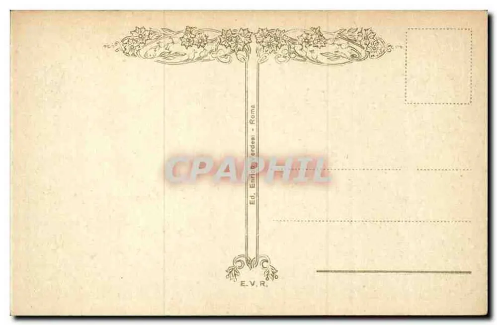 Roma - Comba di Cecilia Metella — kreisförmige römische Turm mit einem Fußgänger — Ed. E.V.R. Nr. nicht sichtbar - Rückseite