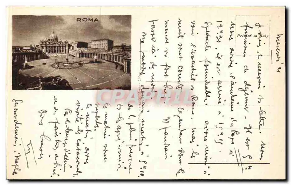 Rom - Der Kolosseum — Panoramablick — Verlag unbekannt, Seriennummer nicht sichtbar - Rückseite