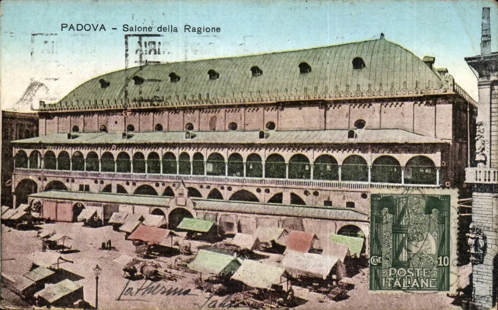 Padua - Salone della Ragione — Ansicht des Marktes — Verlag La Harma, Nr. 148 - Vorderseite
