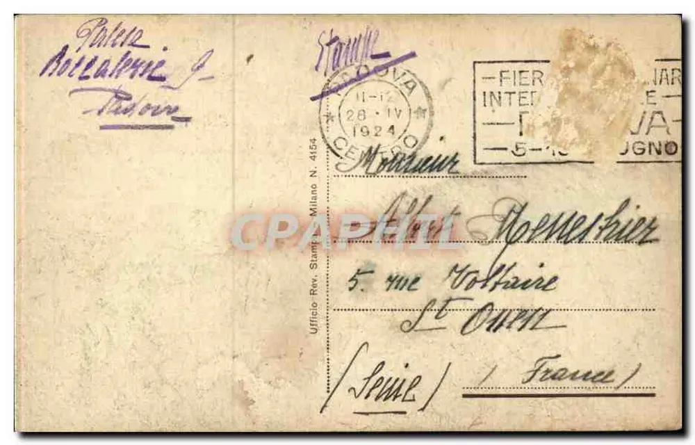 Padua - Salone della Ragione — Ansicht des Marktes — Verlag La Harma, Nr. 148 - Rückseite