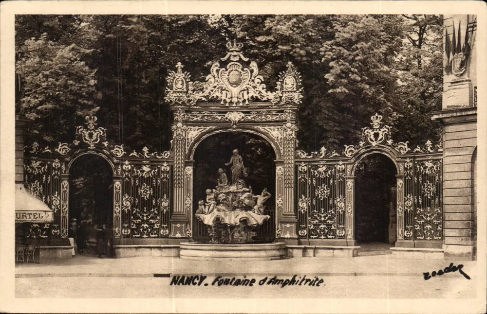 Nancy - Fonte de Amphitrite — editor V. Reeder, n°18 - Frente
