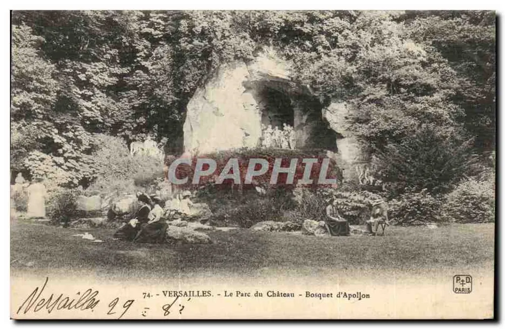 Versailles - Der Park des Schlosses - Apollo-Brünnchen — P.+D. Paris, Nr. 74 - Vorderseite