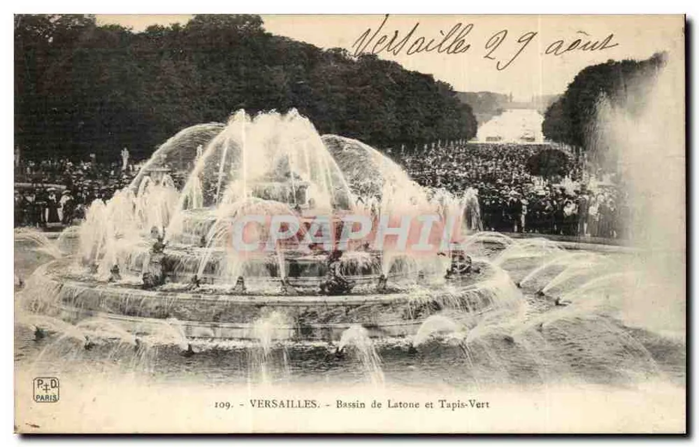 Versailles - Bassin de Latone und Tapis-Vert — P.D. PARIS n°109 - Vorderseite