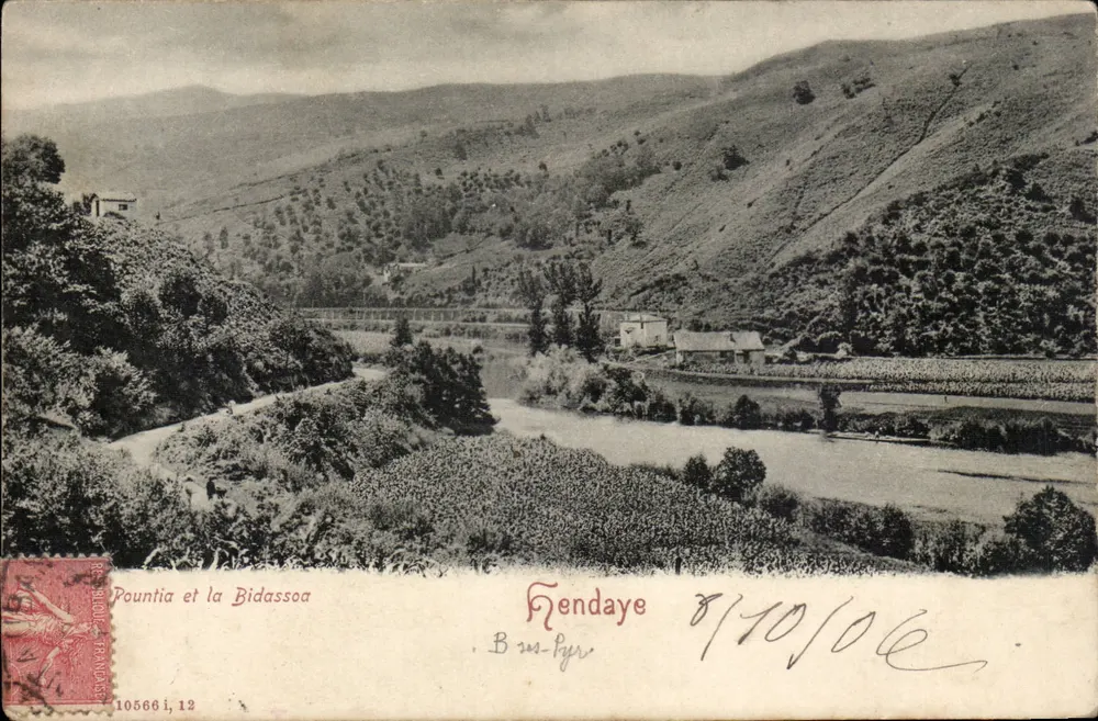 Pountia und die Bidassoa — Hendaye, Basses-Pyrénées — Verlag Pountia und die Bidassoa, n° 105661,12 - Vorderseite