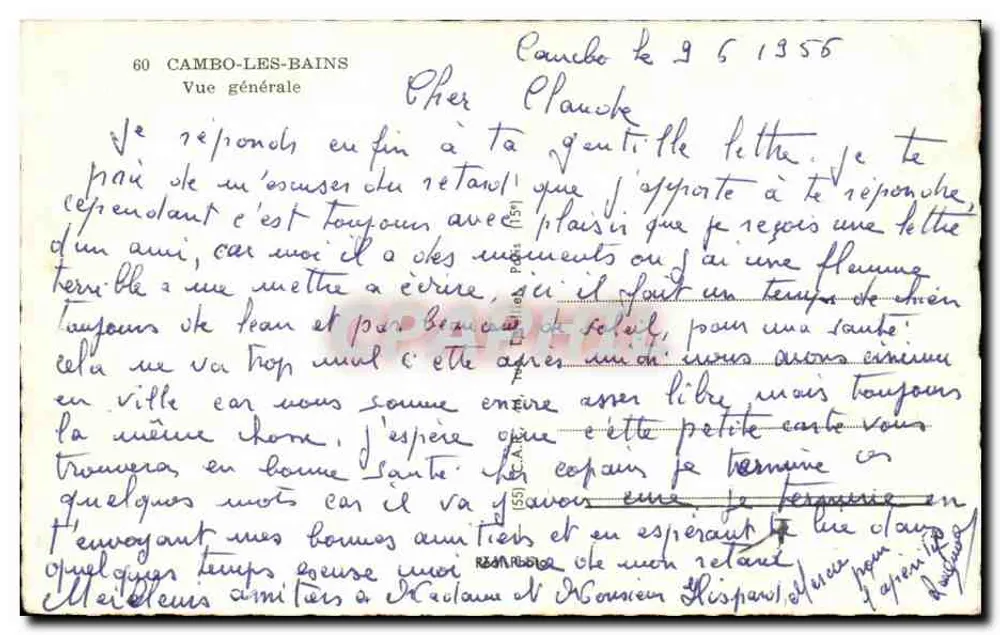 Cambo-les-Bains — Algemene uitzicht — uitgever R. Béguin, n° 60 - Achterkant