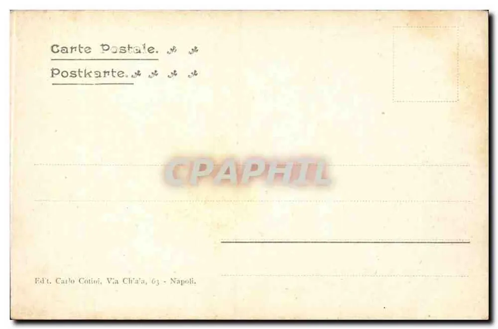 NAPOLI — Ansicht von der Strada Nuova — Verlag Carlo Cotini - Rückseite