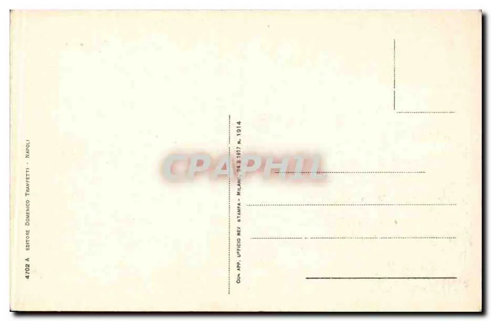 Napoli - Piazza Plebiscito — Verleger Domenico Travetti, Nr. 4702 - Rückseite
