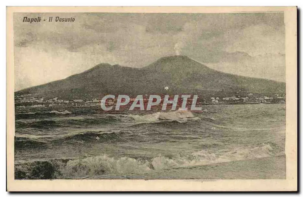 Napoli - Mount Vesuvius — Verlag Uff. Rev Stampa Milano, Nr. 4023 - Vorderseite