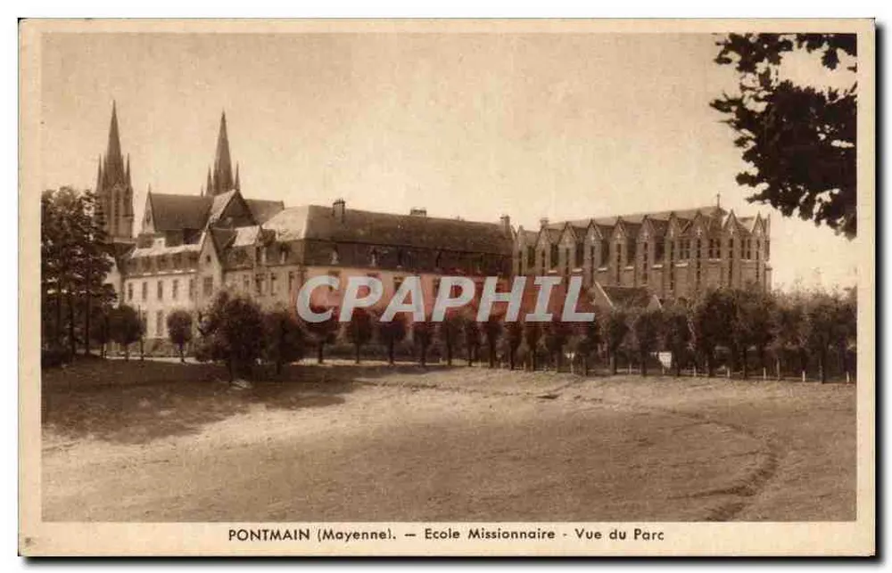Pontmain (Mayenne) — Missionsschule — Ansicht des Parks - Vorderseite