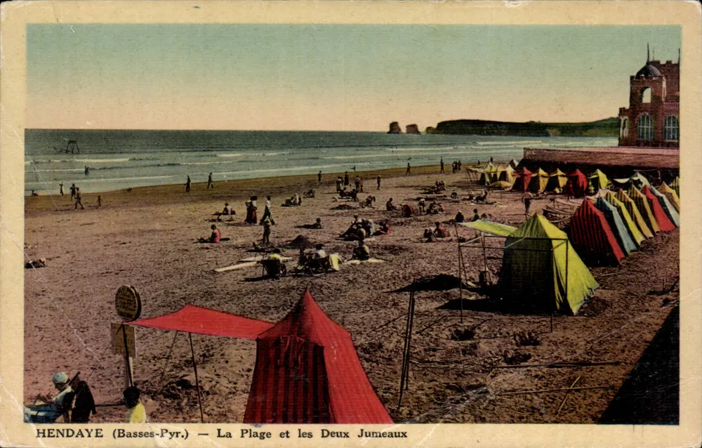 Hendaye (Basses-Pyr.) — Die Strände und die Zwillingsberge - Vorderseite