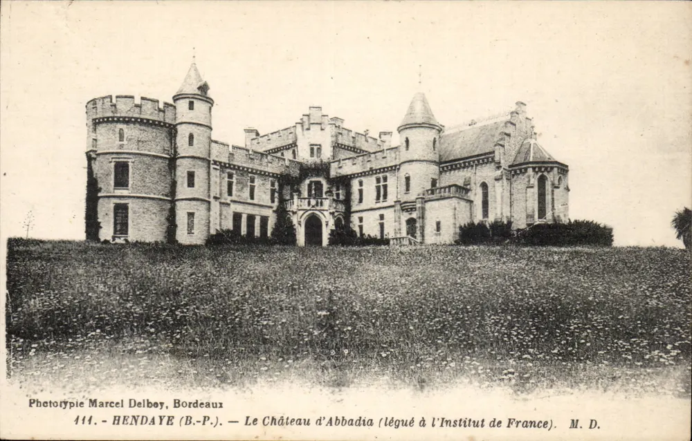 Schloss Abbadia — Hendaye (B.P.) — Phototypie Marcel Delbœuf, Bordeaux, n°444 - Vorderseite