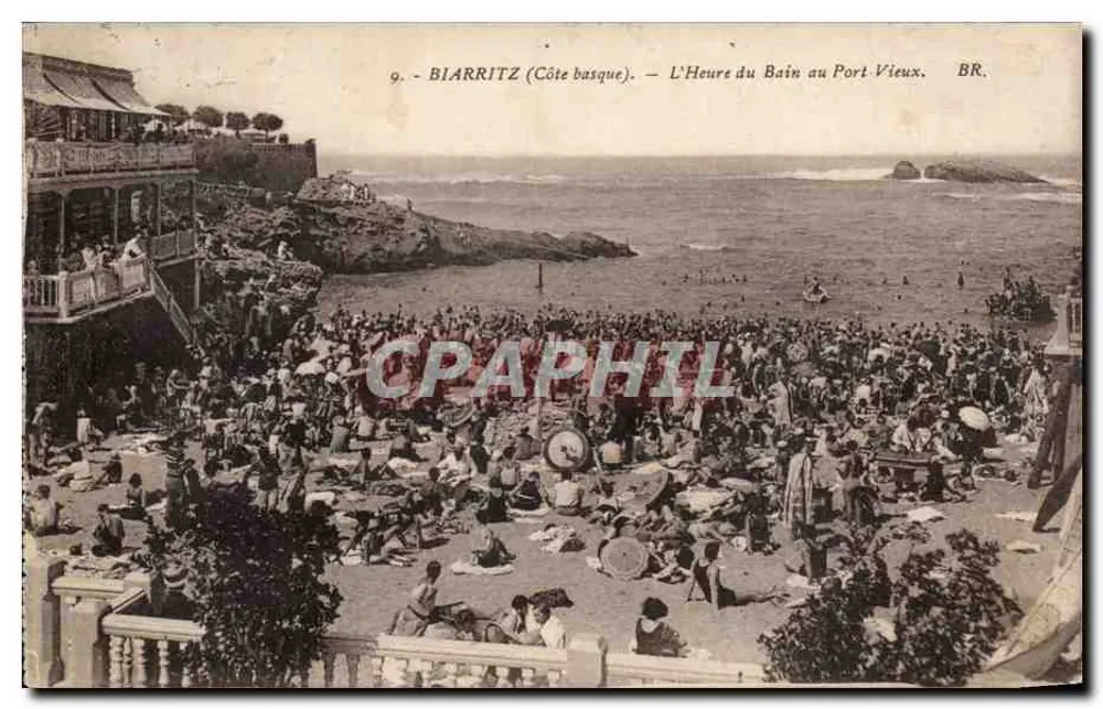 Biarritz (Côte basque) — Die Badezeit am alten Hafen — BR. - Vorderseite