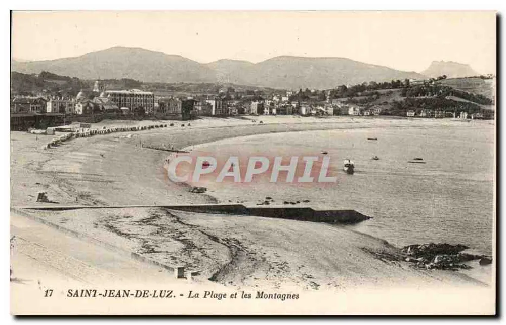 Saint-Jean-de-Luz — Die Strände und die Berge — Verlag Lévy et Neurdein, Nr. 17 - Vorderseite