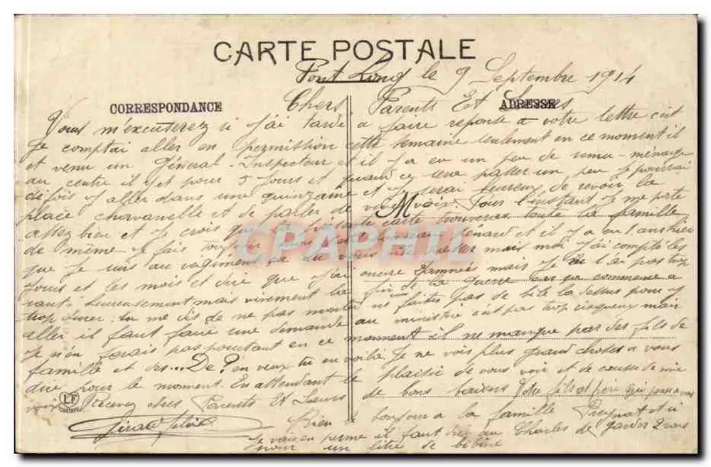 Rapide des Gave d'Ossau und Fond de Gabas — Route de Gabas — Les Basses-Pyrénées — Phototype Labbuche Frères, Toulouse - Rückseite