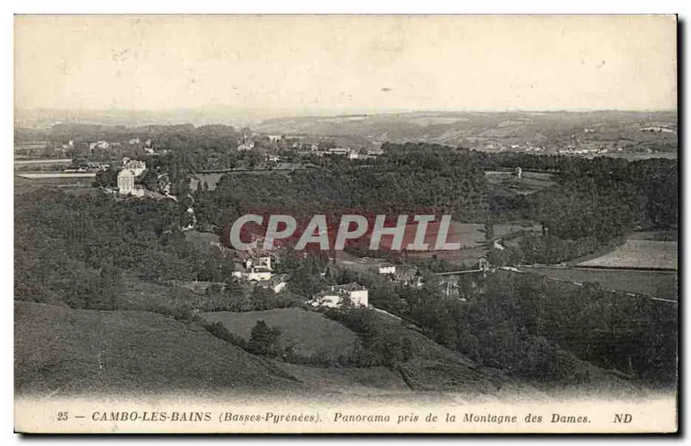 Cambo-les-Bains (Basses-Pyrénées) — Panorama vom Montagne des Dames — ND - Vorderseite