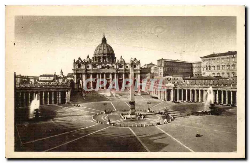Piazza San Pietro — Basilika St. Peter — unbekannter Verlag, Seriennummer nicht sichtbar - Vorderseite