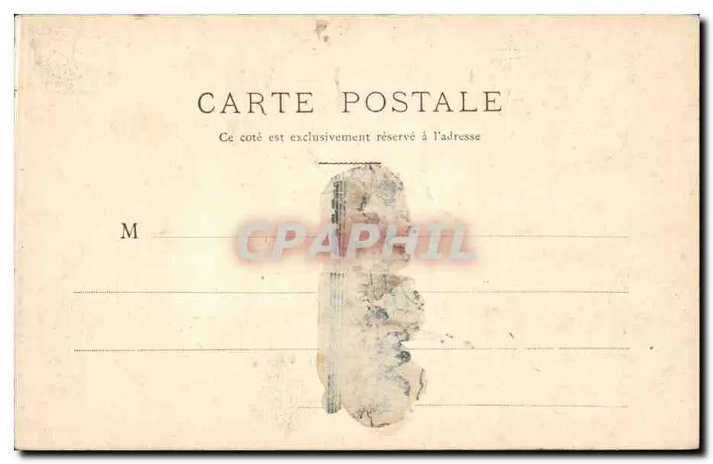 Busto de Gaspard de Maupassant — Juvincourt — editor não identificado, número de série não visível - Verso