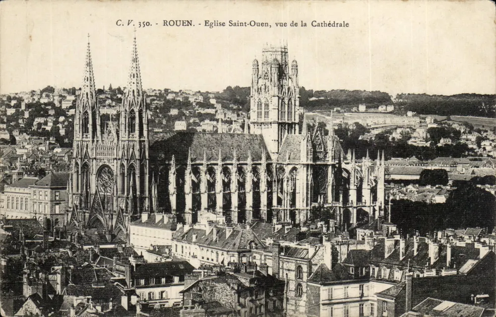Rouen - Kirche Saint-Ouen, Ansicht der Kathedrale — C.V. 350 - Vorderseite