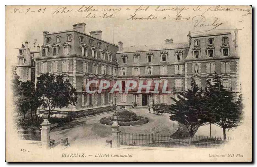 Biarritz — O Hotel Continental — Coleções ND Phot - Frente