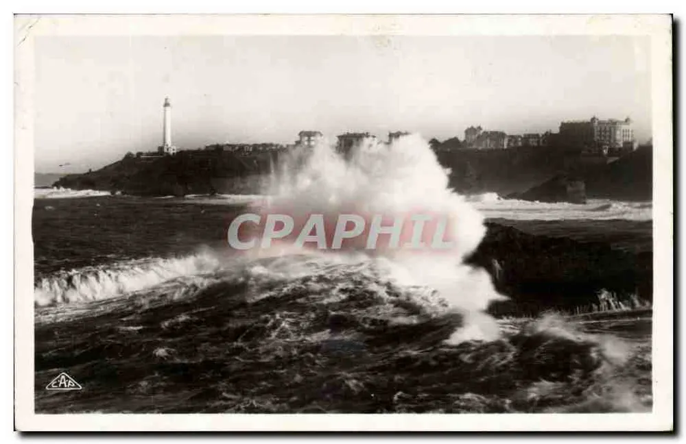 Biarritz — Wirkung von Wellen im Hintergrund, der Leuchtturm — Verlag C.A.P. n° 475 - Vorderseite