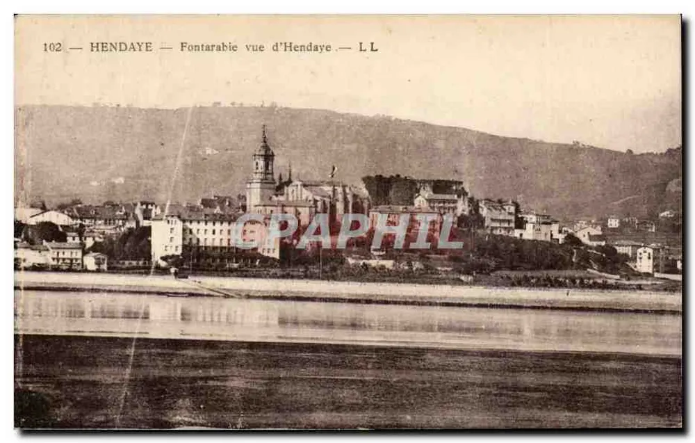 Hendaye — Fontarabie vista de Hendaye — LL - Frente