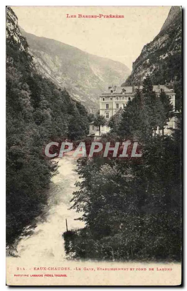 Les Basses-Pyrénées - Der Gave, Einrichtung und Tal von Laruns — Phototype Labruche Frères, Toulouse, n°214 - Vorderseite