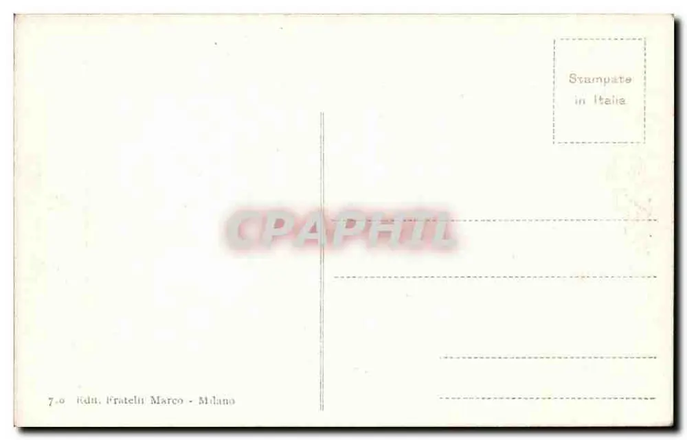 Milano - Il Duomo — vue panoramique du Duomo de Milan — éditeur Fratelli Marco, n°7.0 - Verso