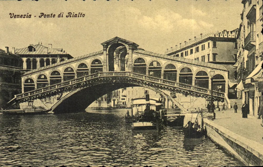 Venedig - Ponte di Rialto — Ansicht des Brückens und Kanals, Verleger V. Z. Venezia, n° 4514 - Vorderseite