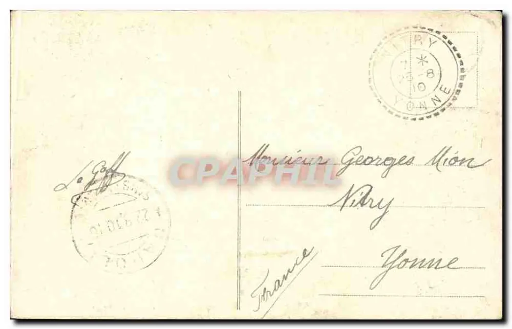 Naples - Denkmal für Garibaldi — Verlag 'C. P. G. & C.' Nr. 107 - Rückseite