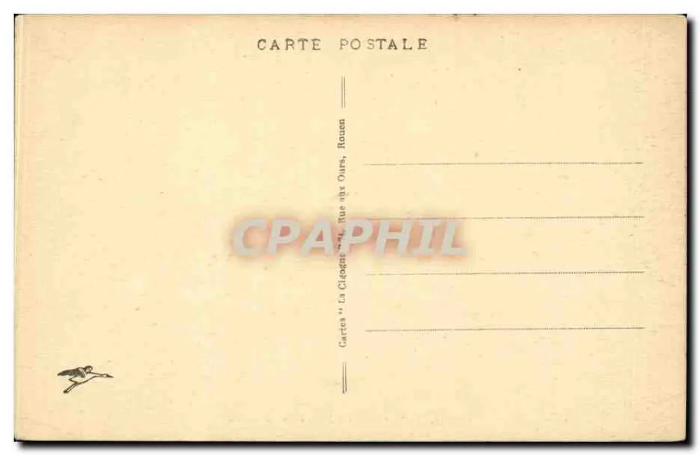 Rouen - O Ponte Boieldieu e a Catedral — Carta postal n°349 - Verso