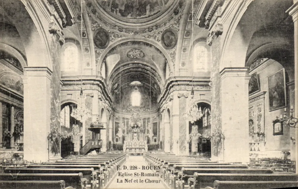 Kirche Saint-Romain — Kirchenschiff und Chor — E.D. 228 - ROUEN - Vorderseite