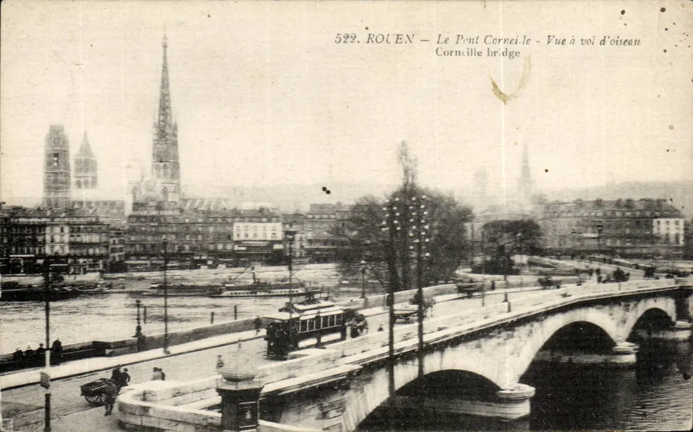 Rouen — Le Pont Corneille — Vogelperspektive - Vorderseite
