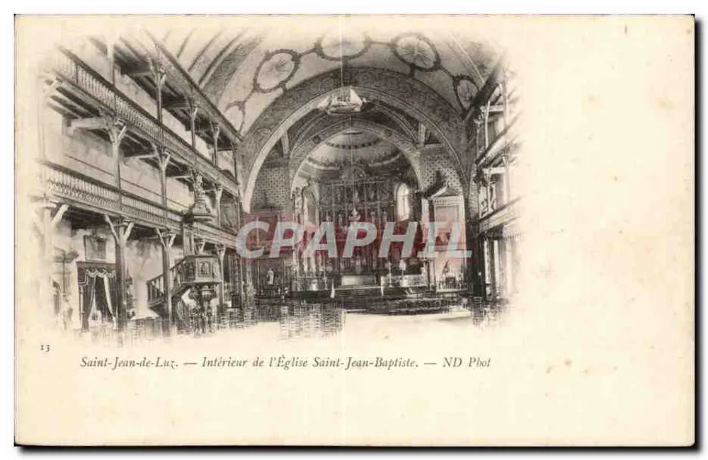 Saint-Jean-de-Luz — Innenansicht der Kirche Saint-Jean-Baptiste — ND Pbot - Vorderseite