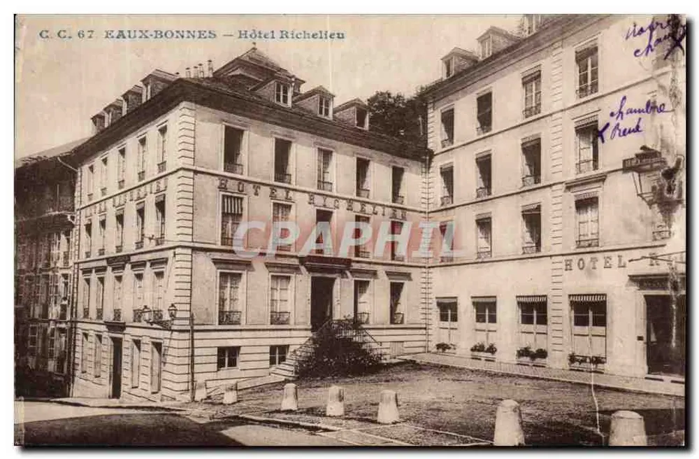 Eaux-Bonnes — Hotel Richelieu — C.C. 67 - Frente