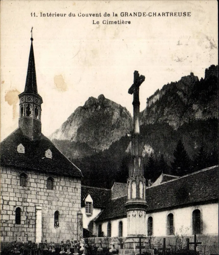 Innenraum des Klosters Grande-Chartreuse — Der Friedhof — unbekannter Verleger, Seriennummer 11 - Vorderseite