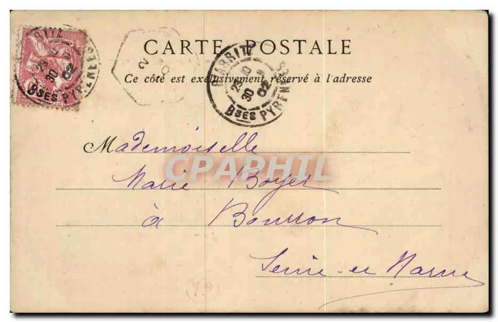 Biarritz — Der alte Hafen und der Semaphor — Sammlung NL Phot. - Rückseite