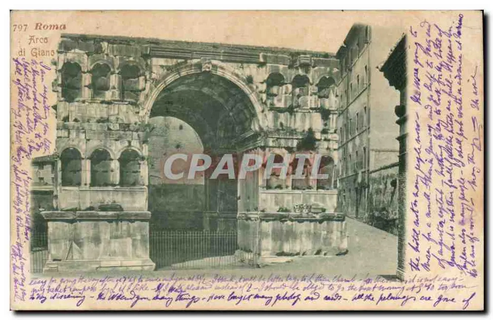 Bogen des Janus — Rom — Stab. Fotocromo, Milano, n° 797 - Vorderseite
