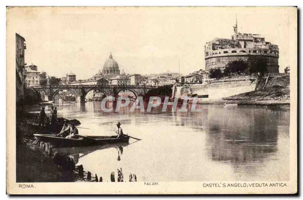 Roma — Castel Sant'Angelo, alte Ansicht — F.A.C. 234 - Vorderseite