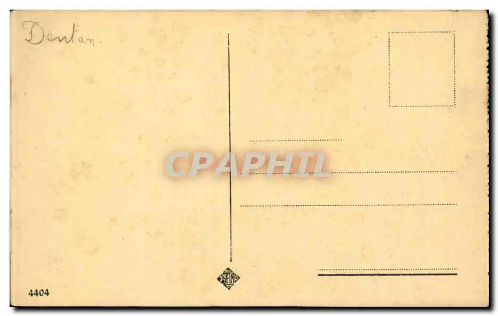 Rom - Tempel von Vesta — Ansicht des Tempels und einer Fontäne — Verlag Dantán, n° 4404 - Rückseite