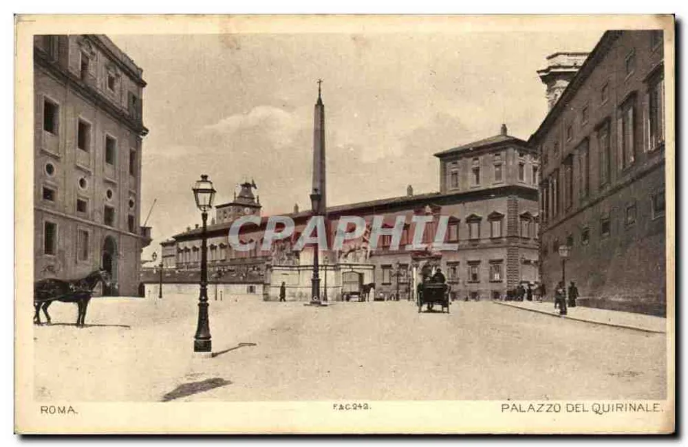 Rom — Palazzo del Quirinale und Obelisk — Fac.042, Verlag unbekannt - Vorderseite