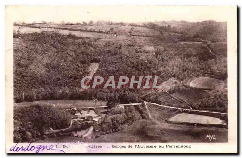Gorges de l'Auvézère au Pervendoux — La Pérustre — Verlag MYL, Nr. 1 - Vorderseite