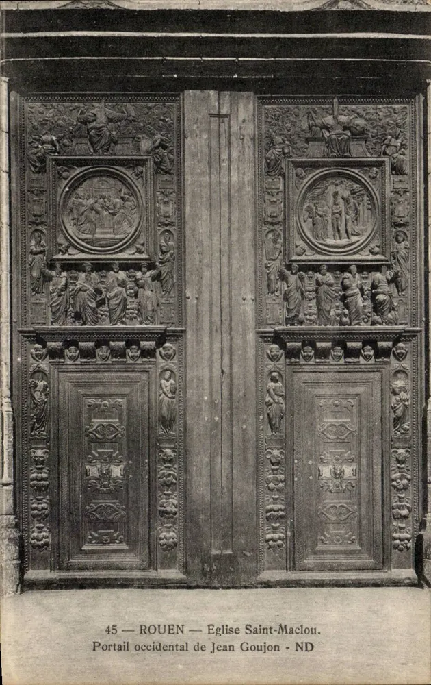 Rouen — Portail occidental de l'église Saint-Maclou — Jean Goujon - Recto