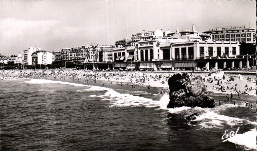 Biarritz — La Grande Plage vor dem Casino Municipal — Estel - Vorderseite