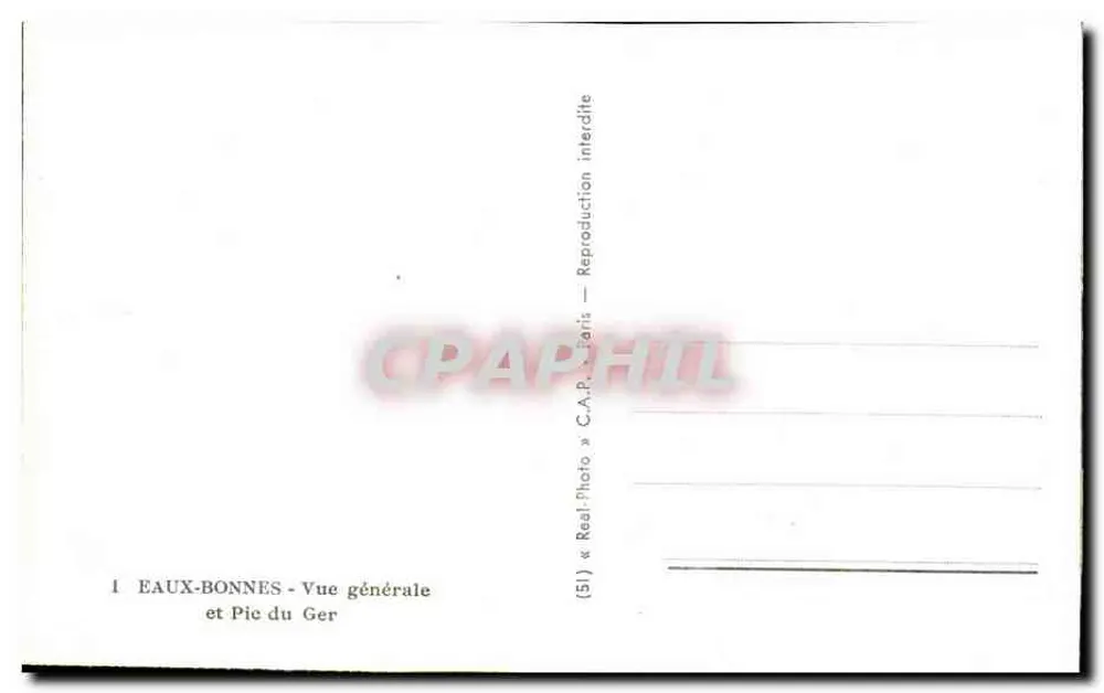 Eaux-Bonnes — Vista geral e Pic du Ger — C.A.P. Photo Paris - Verso