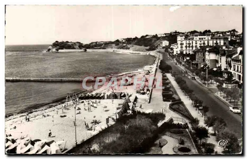 Saint-Jean-de-Luz — A Praia e a Ponta Ste-Barbe — Réal-Photo (1260) - Frente