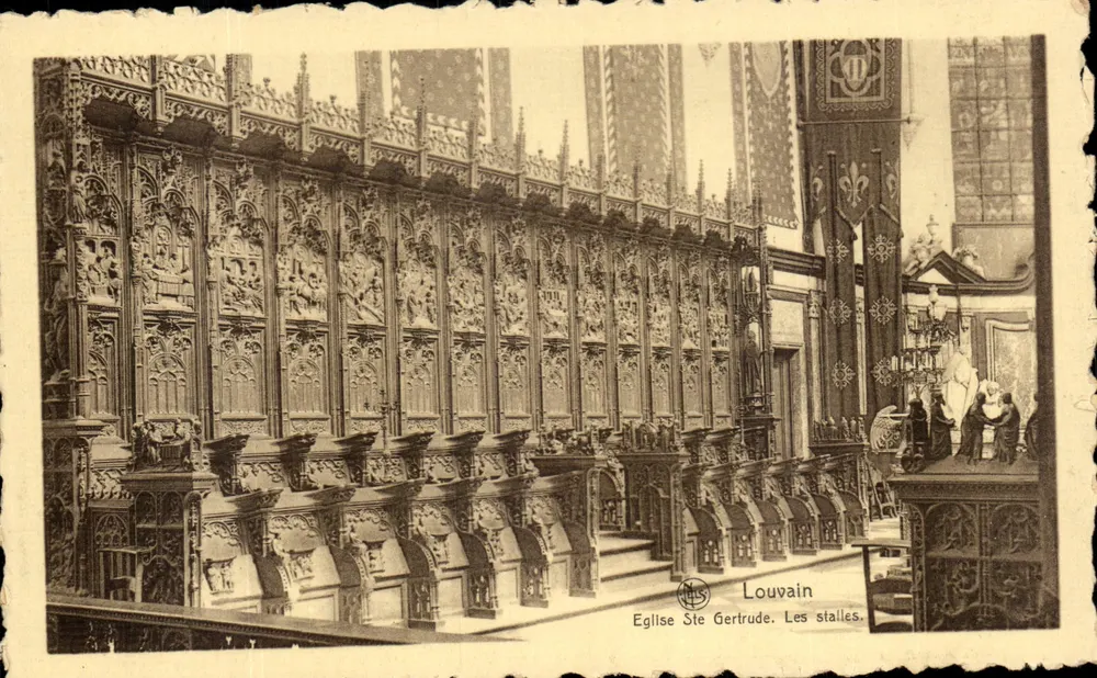 Kirche St. Gertrude, die Bänke — Louvain - Vorderseite