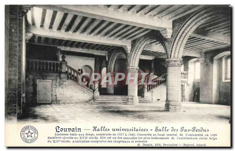 Louvain — Universitätshallen - Saal der Sas-Bezdus — E. Desaix, Verlag Brüssel - Vorderseite