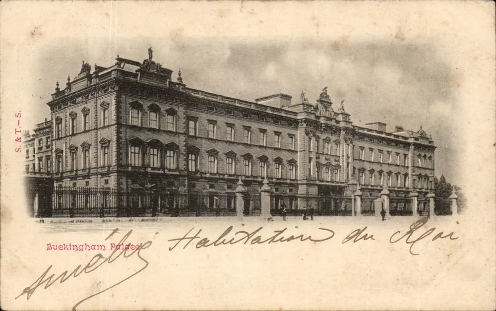 Buckingham Palace — Wohnsitz des Königs — S.&T.-S. - Vorderseite